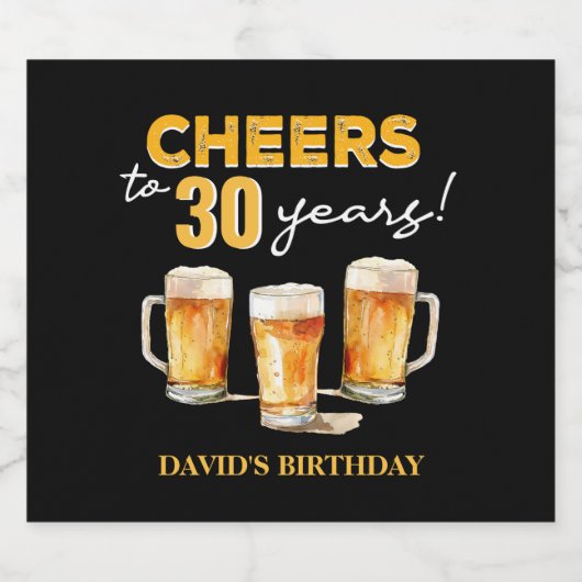 Verrassingsgejuich en verjaardagsfeest van bieren bier etiket (Enkel label)