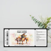 Verrassingspiano-les cadeaubon kaart (Staand voorkant)