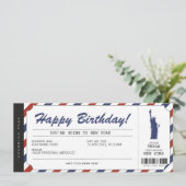 Verrassingsreis New York Instapkaart Reis Ticket Kaart (Staand voorkant)