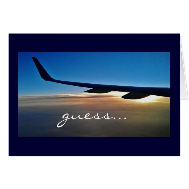 Verrassingsreis: vliegtuig en zon (Voorkant Horizontaal)