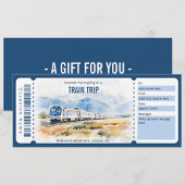 Verrassingstreinkaartje Cadeaubon Sjabloon Kaart (Voorkant / Achterkant)