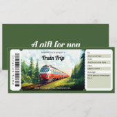 Verrassingstreinkaartje Cadeaubon Sjabloon Kaart (Voorkant / Achterkant)