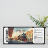 Verrassingstreinkaartje Cadeaubon Sjabloon Kaart (Staand voorkant)