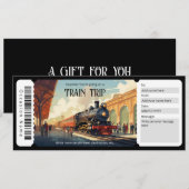 Verrassingstreinkaartje Cadeaubon Sjabloon Kaart (Voorkant / Achterkant)