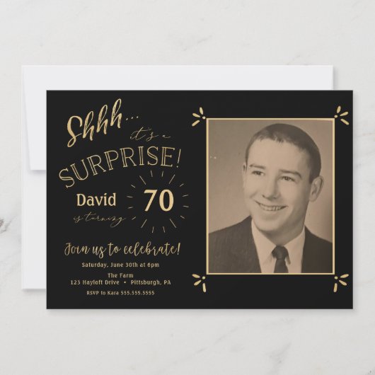 Verrassingsuitnodiging voor verjaardag kaart (Voorkant)