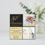 Verrassingsuitnodigingen gouden bruiloft kaart (Staand voorkant)