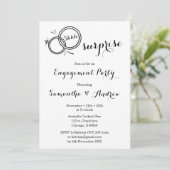 Verrassingsuitnodigingen voor verlovingsfeest kaart (Staand voorkant)