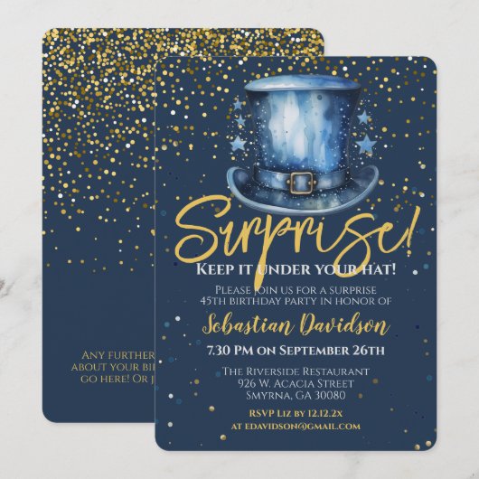 Verrassingsverjaardag Houd het onder uw Pet Kaart (Voorkant / Achterkant)