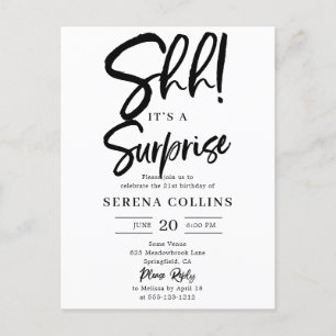 Verrassingsverjaardagsborstel kalligrafie briefkaart