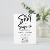 Verrassingsverjaardagsborstel kalligrafie briefkaart (Staand voorkant)