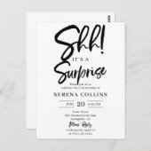 Verrassingsverjaardagsborstel kalligrafie briefkaart (Voorkant / Achterkant)