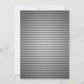 Verrassingsverjaardagsfeest Elegant Zwart Zilver Kaart (Achterkant)