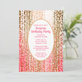 Verrassingsverjaardagsfeest nodigt elke feestelijk kaart (Staand voorkant)