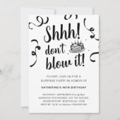 Verrassingsverjaardagsfeestje | Blaas de uitnodigi Kaart (Voorkant)