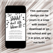 Verrassingsverjaardagsfeestje | Blaas de uitnodigi Kaart