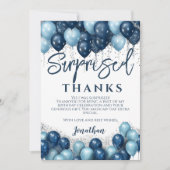 Verrassingsverjaardagsfeestje dank u bedankkaart (Voorkant)
