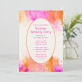 Verrassingsverjaardagsfeestje Nodig elke leeftijd  Kaart (Staand voorkant)