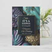 Verrassingsverjaardagsfeestuitnodiging, abstract, kaart (Staand voorkant)