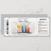 Verrassingsvliegticket voor instapkaarten kaart (Voorkant / Achterkant)