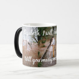 Verrassingsvoorstel Verborgen Marry Me Foto Morphi Magische Mok