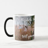 Verrassingsvoorstel Verborgen Marry Me Foto Morphi Magische Mok (Links)