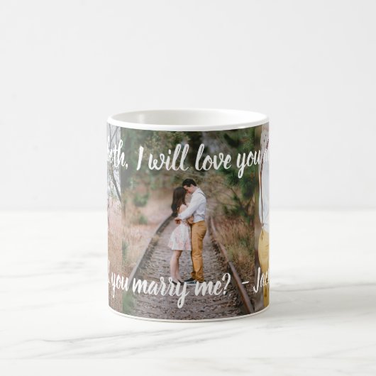 Verrassingsvoorstel Verborgen Marry Me Foto Morphi Magische Mok (Center)