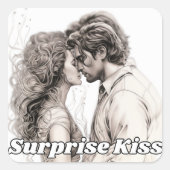 verrassingszoen vierkante sticker (Voorkant)