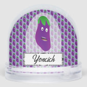 Verrast aubergine door Kenneth Yoncich Snow Wereld Sneeuwbol (Achterkant)