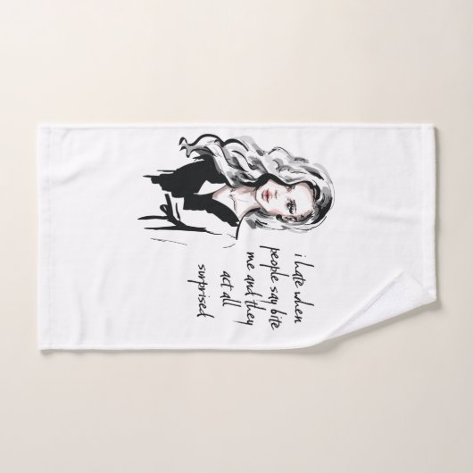 Verrast bijt me bad handdoek (Handdoek)