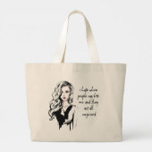 Verrast bijt me grote tote bag (Achterkant)