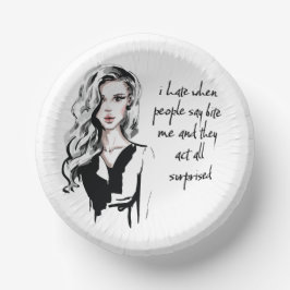 Verrast bijt me papieren kommen