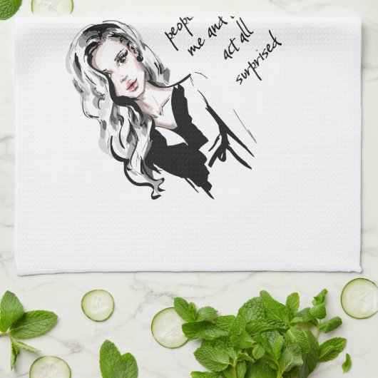 Verrast bijt me theedoek (Gevouwen)