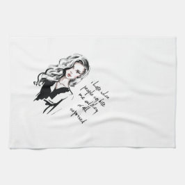 Verrast bijt me theedoek