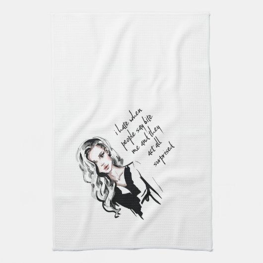 Verrast bijt me theedoek (Verticaal)