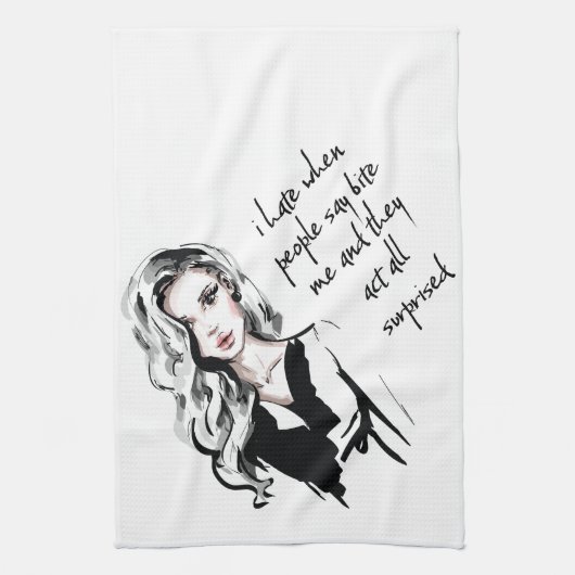 Verrast bijt me theedoek (Verticaal)