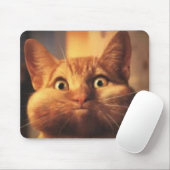 Verrast Cat Mousepad Muismat (Met muis)