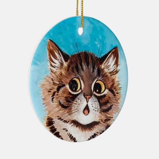 Verrast Kat · Kunst door Louis Wain · Ornament (Rechts)