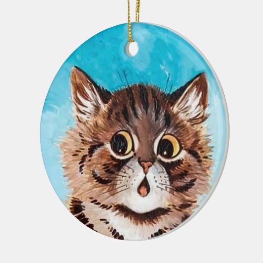 Verrast Kat · Kunst door Louis Wain · Ornament (Links)