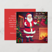 Verrast Kerstman | Brief van de Kerstman Feestdagenkaart (Voorkant / Achterkant)