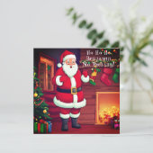 Verrast Kerstman | Brief van de Kerstman Feestdagenkaart (Staand voorkant)