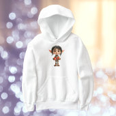 Verrast Meisje Kerst Elf Meisje Hoodie