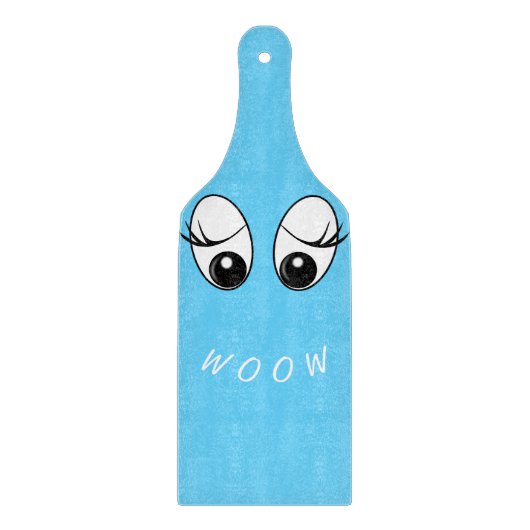 Verrast Ogen Snijplank Grappig - aangepaste tekst (Voorkant)