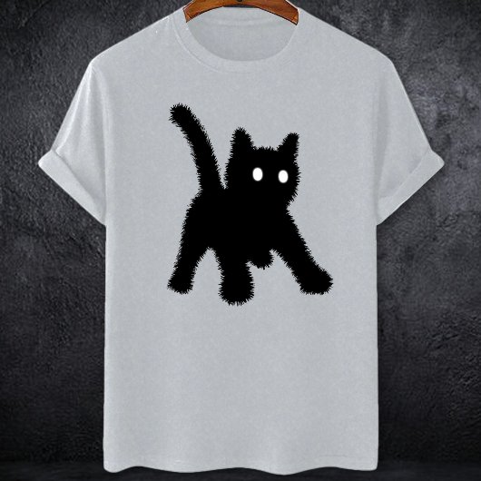 Verrast Verrast Zwarte Kat Meme Sociale Angst T-shirt