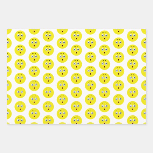Verraste emoji-patroon inpakpapier vel (Voorkant)