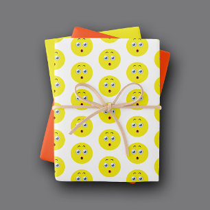Verraste emoji-patroon inpakpapier vel