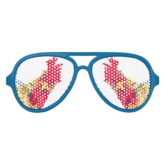 Verraste Haan Grappige Zonnebril (Voorkant)