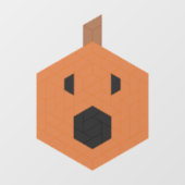 Verraste Jack-o-Lantern trapezoïde Tegel Raamsticker (Vel)