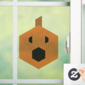 Verraste Jack-o-Lantern trapezoïde Tegel Raamsticker (Huis)