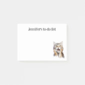 Verraste kat grijze brindle kat GEPERSONALISEERD Post-it® Notes (Voorkant)