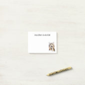 Verraste kat grijze brindle kat GEPERSONALISEERD Post-it® Notes (Op bureau)